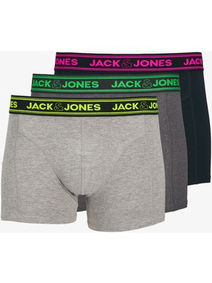 Jack & Jones Jacethan Erkek Çok Renkli Boxer 12260072-DarkGreyMelange