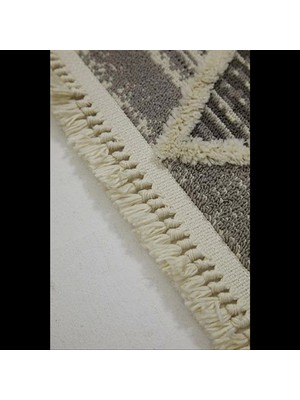 Hoom Rugs Gri Geometrik Desenli Salon Halısı - Baklava Desenli Yumuşak İskandinav Halı- Hoom Rugs Step 2206