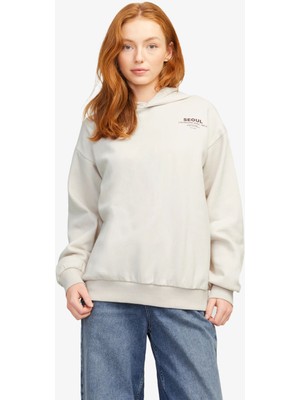 Jjxx Jxnelly Kadın Bej Sweatshirt 12260618-MOONBEAM