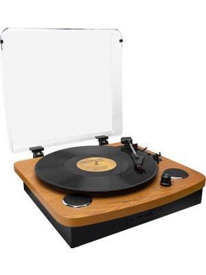 Raca T202 Retro Ahşap Pikap Bluetooth ve USB Desteği ile Çok Fonksiyonlu Müzik Kutusu
