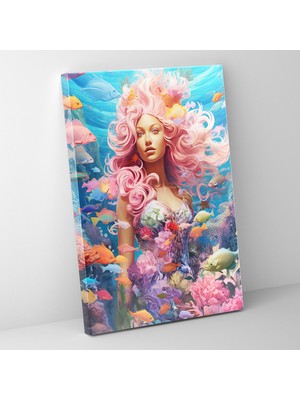 Painted Anarchy Barbie Kanvas Tablo - Denizkızı Büyüsü - Barbie, Duvar Sanatı, Ev Dekorasyonu, Barbie, 30X50