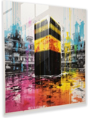 Painted Anarchy Pop Art Kabe Cam Duvar Tablosu - Kabe, Cam Baskı, Canlı, Cesur, 30X30