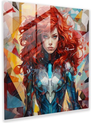 Painted Anarchy Marvel Fusion Geometrik Cam Baskı, 30X30