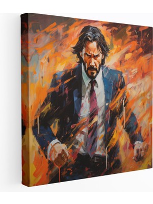 Painted Anarchy John Wick Kanvas Tablo - John Wick, Kanvas Tablo, Duvar Dekorasyonu, Kanvas Tablo, 30X30