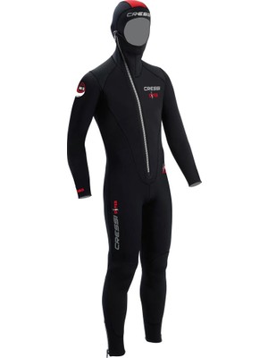 Cressi Diver Man 5 mm Dalış Elbisesi No:3 Elastik Neopren Kumaşla Üretilmiş Siyah