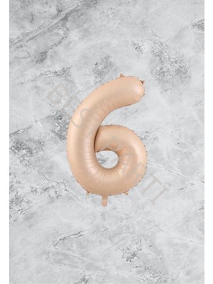 Bal10 Dünyası Kum Beji Rakam Folyo Balon 6