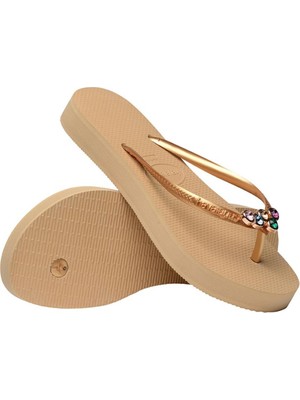 Havaianas Slim Flatform Luxury Golden  Kadın Gold Terlik