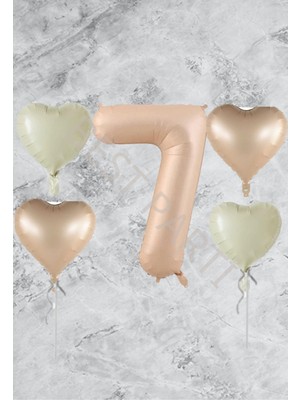 Best Parti Kum Beji Rakam Kalp Folyo Balon Seti Yaş 7