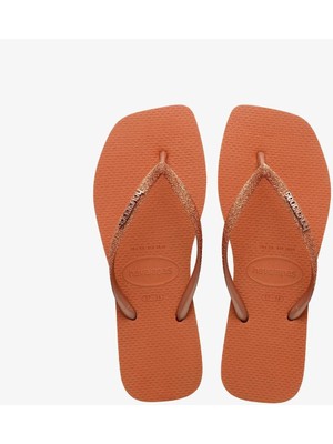 Havaianas Square Glitter Cerrado Orange  Kadın Turuncu Terlik