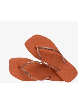 Havaianas Square Glitter Cerrado Orange  Kadın Turuncu Terlik