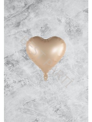 Best Parti Kum Beji Renk Kalp Folyo Balon 45 cm 1 Adet