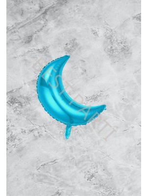 Best Parti Mavi Renk Ay Şeklinde Folyo Balon 45X38 cm