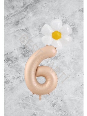 Best Parti Kum Beji Rakam Papatya Folyo Balon Seti Yaş 6