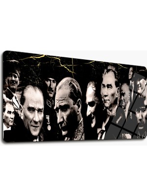 Decorita Cam Tablo | Atatürk Serisi | Karma Atatürk | 40CM x 80CM