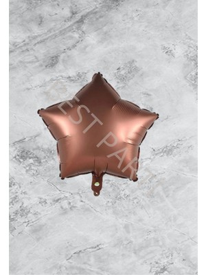 Bal10 Dünyası Kahverengi Renk Yıldız Folyo Balon 45 cm 1 Adet