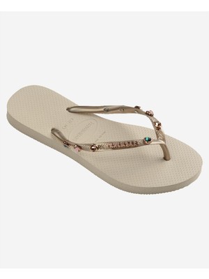 Havaianas Slim Luxury Beige Kadın Gold Terlik