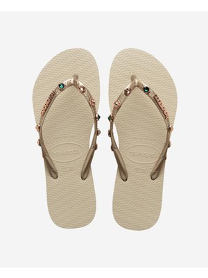 Havaianas Slim Luxury Beige Kadın Gold Terlik