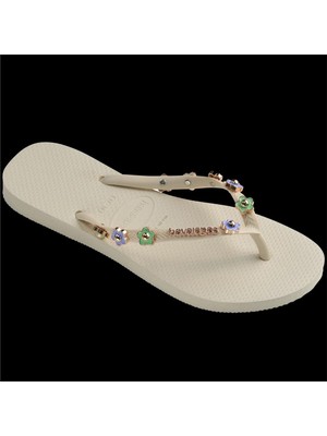 Havaianas Slim Stylish Beige Kadın Gold Terlik