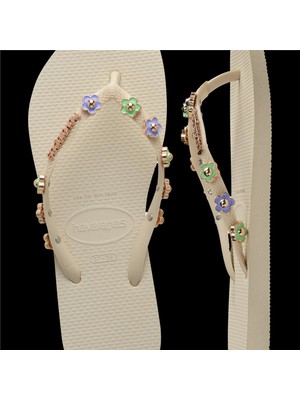 Havaianas Slim Stylish Beige Kadın Gold Terlik