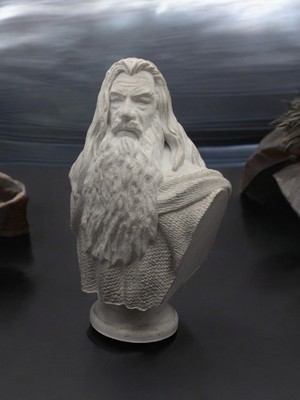 Meg Art 3D Gandalf Figürü Büstü Masaüstü & Kitaplık Dekoratif Biblo