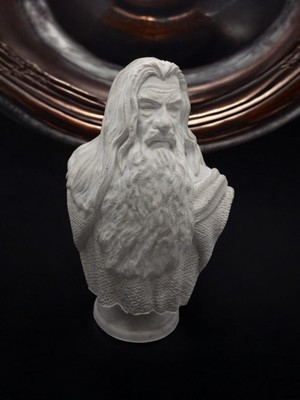 Meg Art 3D Gandalf Figürü Büstü Masaüstü & Kitaplık Dekoratif Biblo