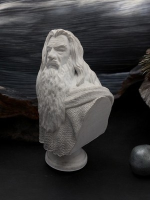 Meg Art 3D Gandalf Figürü Büstü Masaüstü & Kitaplık Dekoratif Biblo