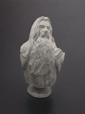 Meg Art 3D Gandalf Figürü Büstü Masaüstü & Kitaplık Dekoratif Biblo