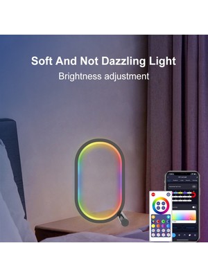 Flexible1 Akıllı Yaratıcı Masa Lambası Rgb Senfoni Masaüstü Atmosferi Lambası Masaüstü Dekorasyonu (Yurt Dışından)