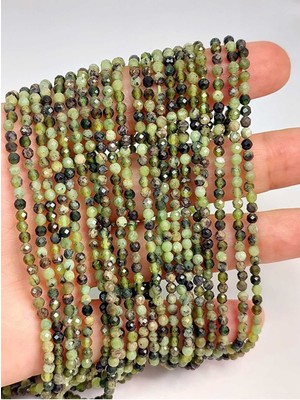 Yaşam Tohumu Bileklik Boy Yeşim Taşı Dizi 2.5mm (45450) Yarım Dizi (17CM Uzunluğundadır)