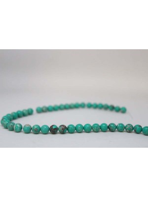 Yaşam Tohumu Çeyrek Dizi (9cm Uzunluğundadır!) Varisit Taşı Turkuaz Çeyrek Dizi 8mm