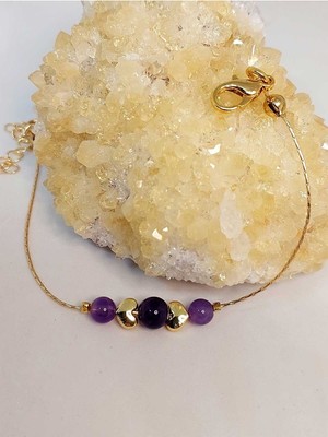 Yaşam Tohumu Ametist Taşı Tasarım Bileklik (52118)