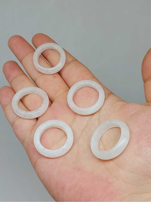 Yaşam Tohumu Kristal Kuvars Taşı Yüzük 6mm Kalınlığında (Standart Ölçü) (51508)