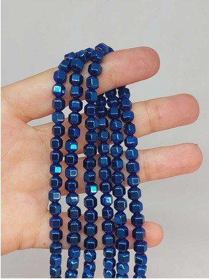 Yaşam Tohumu Bileklik Boy Hematit Taşı Yarım Dizi 5.5mm (48162) (18CM Uzunluğundadır)