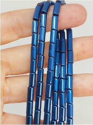 Yaşam Tohumu Bileklik Boy Hematit Taşı Yarım Dizi 3.5*8mm (48200) (18CM Uzunluğundadır)