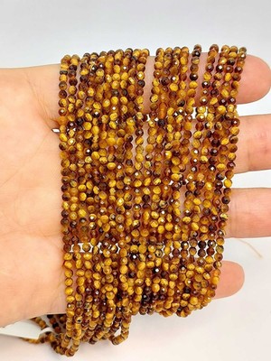 Yaşam Tohumu Bileklik Boy Kaplan Gözü Taşı Dizi 2mm (45414) Yarım Dizi (17CM Uzunluğundadır)