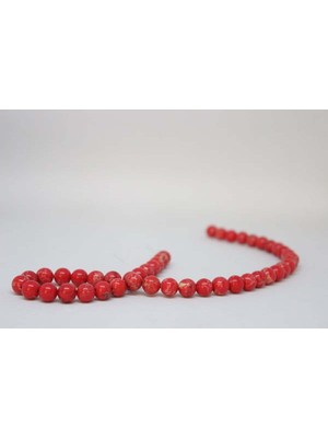 Yaşam Tohumu Çeyrek Dizi (9cm Uzunluğundadır!) Varisit Taşı Nar Kırmızısı Çeyrek Dizi 8mm