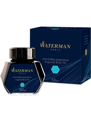 Waterman Dolma Kalem Mürekkep, İlham Mavisi, 50ml Şişe