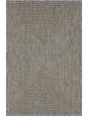 Inter Weaving Fion Jüt Görünümlü Modern Salon Halısı Bahçe Teras Balkon Kamp Halısı Yıkanabilir Çantalı 09124A