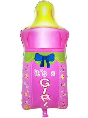 Parti Adresi Pembe Biberon Folyo Balon 70 Cm