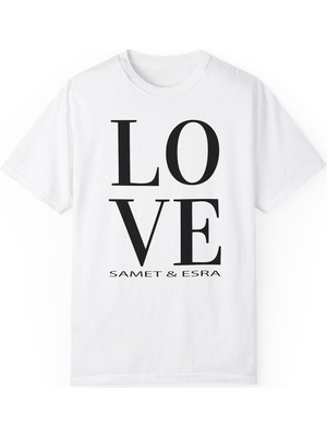 Young Fit Kişiye Özel Isim Baskılı Unisex Oversize T-Shirt