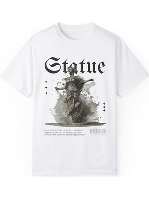 Young Fit Baskılı Pamuklu Unisex Oversize Tişört