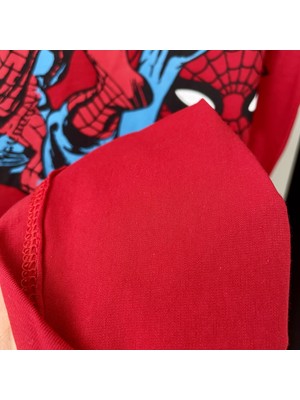 Sacro Kids Spiderman Baskılı Altı Uzun T-Shirt Erkek Çocuk Takım