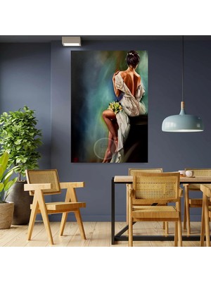 Emilart Soyut Nü Kadın Özel Tasarım Kanvas  Tablo