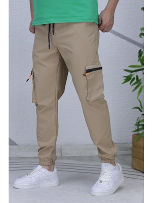 Wafrazon Erkek Paraşüt Kumaş Kargo Jogger Pantalon 1
