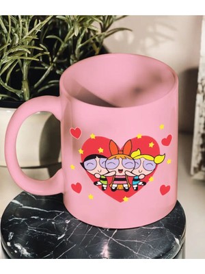 Bikutumutluluk Powerpuff Girls Kalpler Pembe Hediye Kupa Bardak