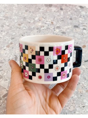 Bikutumutluluk Retro Papatyalar Hediye Kupa Bardak