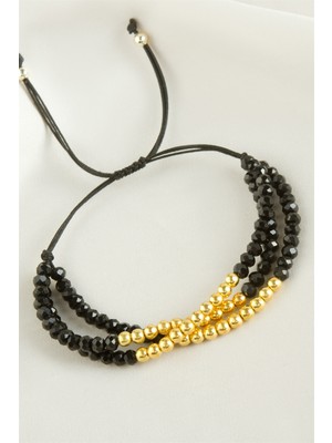 Feryal Top Metal Üçlü Kristal Bileklik