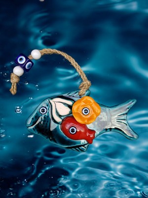 Sharp & Art Bahçe,duvar ve Kapılar Için Askılı,nazar Boncuklu Çini Süslemeler