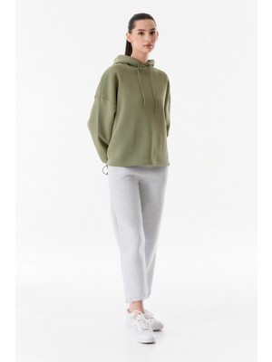 FullaModa Beli Lastikli Paçası Stoperli Jogger Eşofman Altı