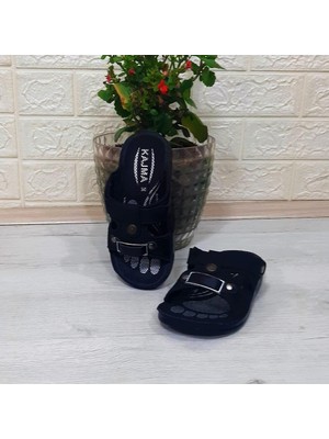 Fiyra Kajma Siyah Renk Erkek Çocuk Günlük Terlik